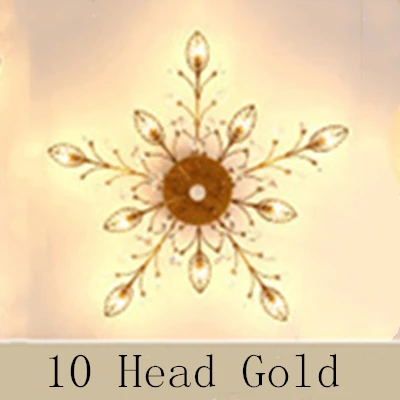 10 Head Gold Скандинавский современный Lron светодиодный роскошный светильник-люстра, лампа для чердака, гостиной, спальни, дома, зала, столовой, Deco, Черное золото, G9, птица - Цвет абажура: 10 Head Gold