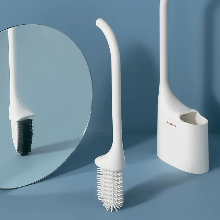 

Креативная щетка для ванной комнаты и туалета, Современная силиконовая настенная щетка для унитаза в скандинавском стиле, пластиковая прос...