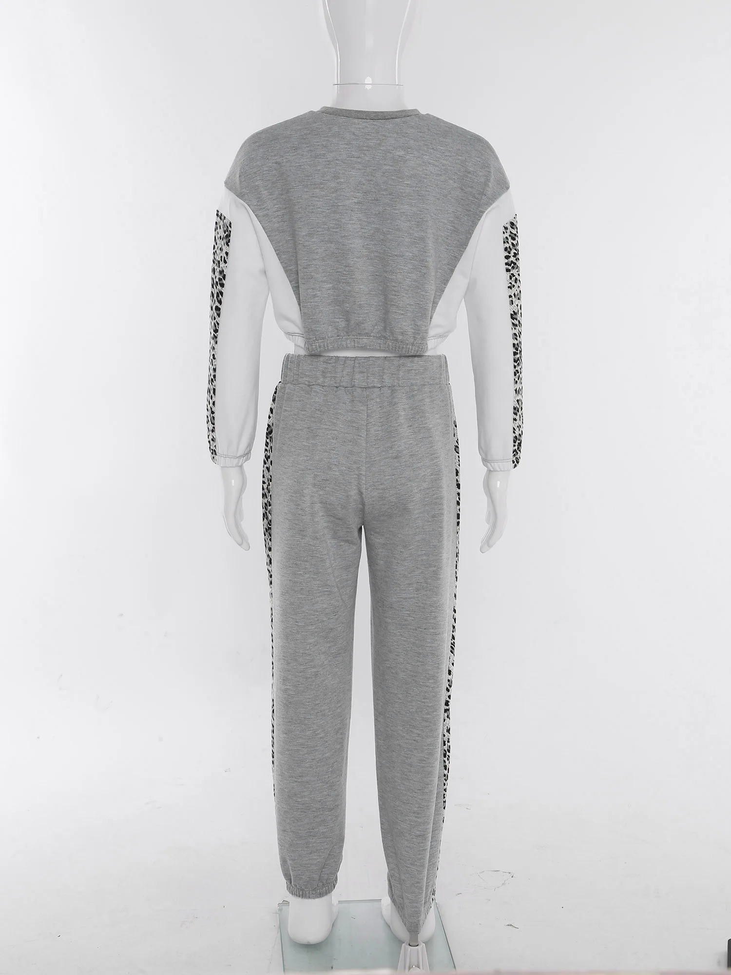 Спортивный костюм TiaoBug для девочек комплект из 2 предметов свитшот с круглым