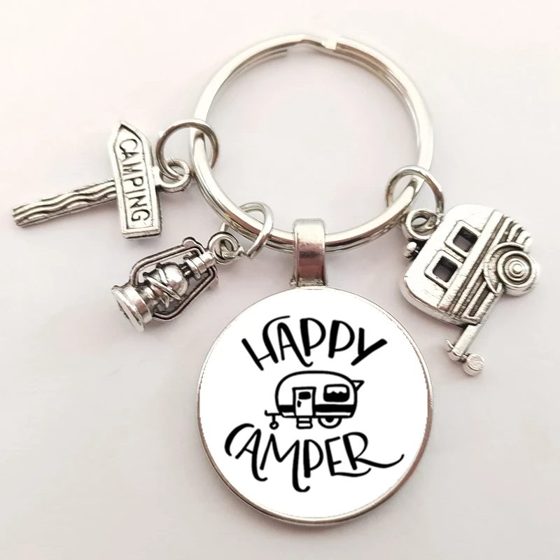 Новый милый брелок для ключей я люблю походный прицеп вывеска отпуск путешествие