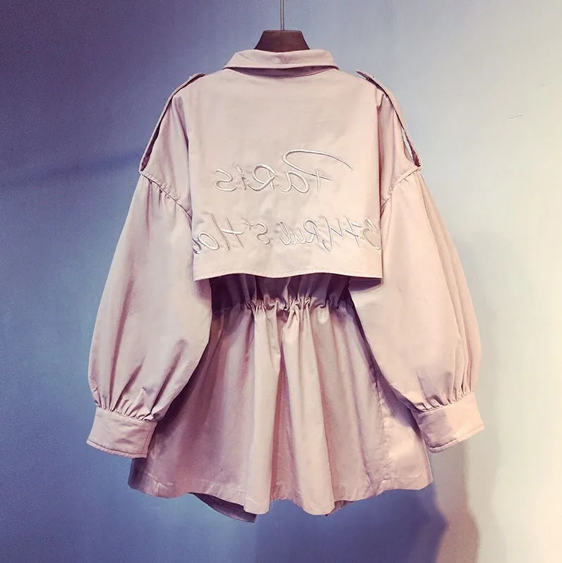 Новая Корейская версия повседневной одежды ветровка в длинной части свободного