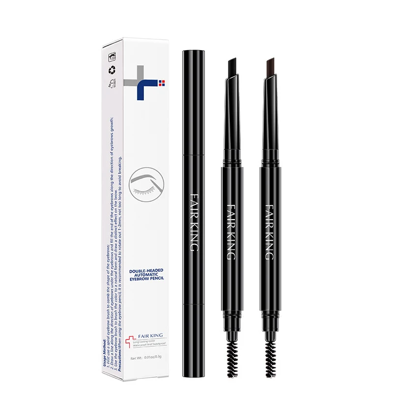 

2 Colors Double Head Eyebrow Pencil Automatic Waterproof Eyebrow Pen Lasting Sweatproof Female Makeup Cosmetics TSLM2