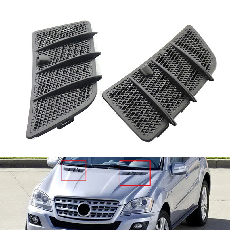 

2PCS Car Front Hood Air Vent Grille Cover Air Flow Intake Hoods for Mercedes Benz W164 ML/GL Class GL164 2009-2014