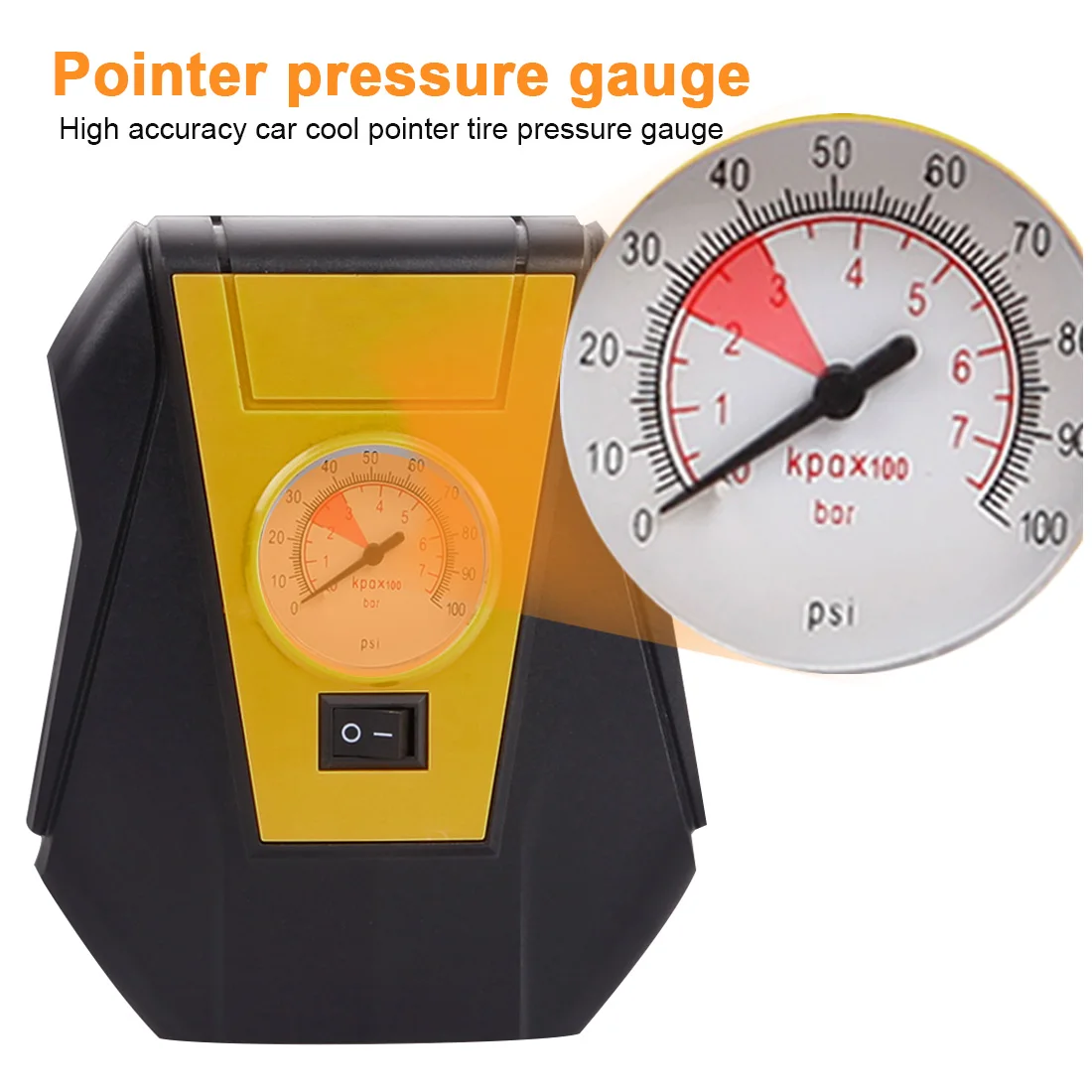 Портативный автомобильный воздушный компрессор цифровой насос для накачки шин 12