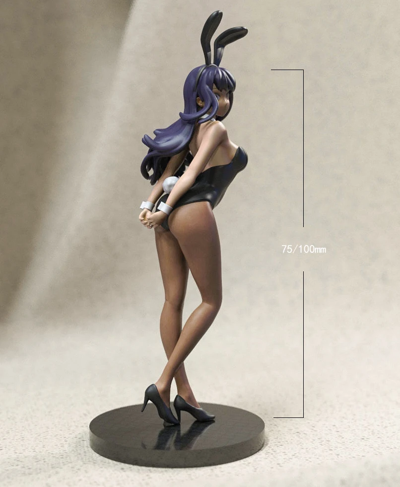 

1/24 75mm 1/18 100mm Resin Model Rabbit Girl Figure Sculpture Unpainted No Color RW-338