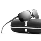 Стильные новые поляризованные мужские солнцезащитные спортивные очки. В наличие 3 цвета. Алюминевая оправа, мужские солнцезащитные очки для вождения. Очки, аксессуары для глаз. Артикул - 2458