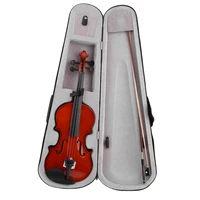 44 violin natural acoustic solid wood for beginner students kids with violin case rosin bow professional musical instrument