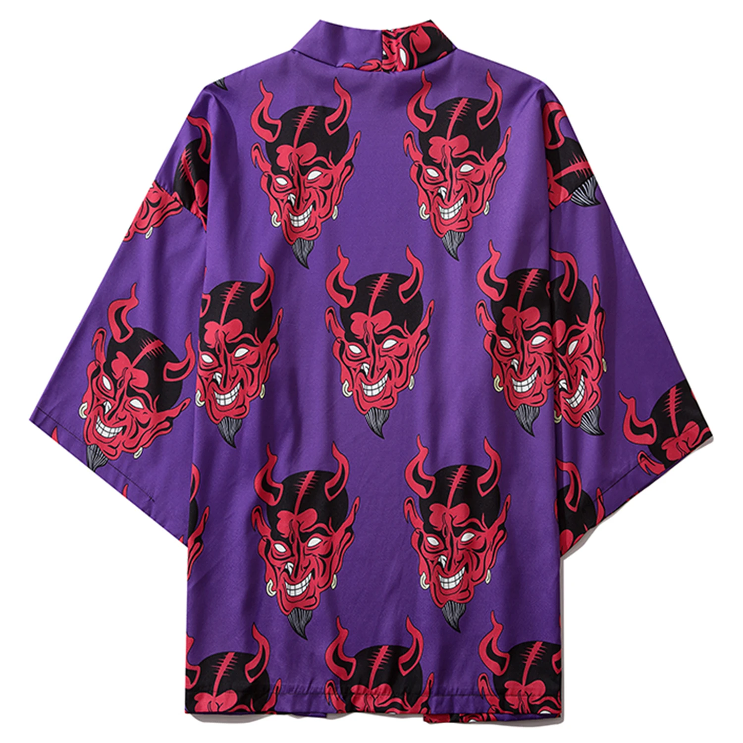 Рубашка 2021SS мужская с принтом дьявола в стиле хип-хоп уличная одежда японском