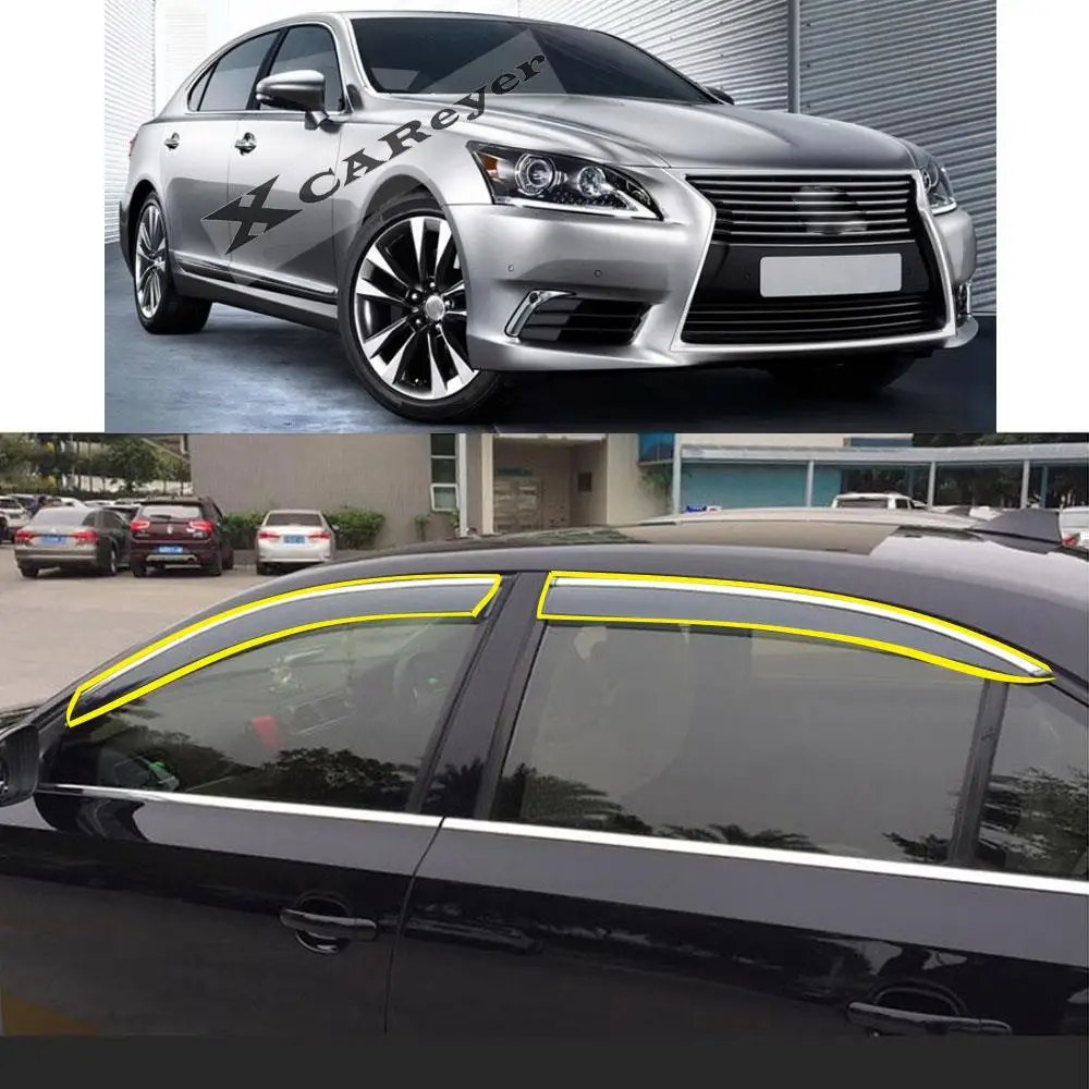 

Sticker Plastic Window Glass Wind Visor Rain/Sun Guard Vent Protector For Lexus LS430 XF30 LS460 XF40 2010-2016