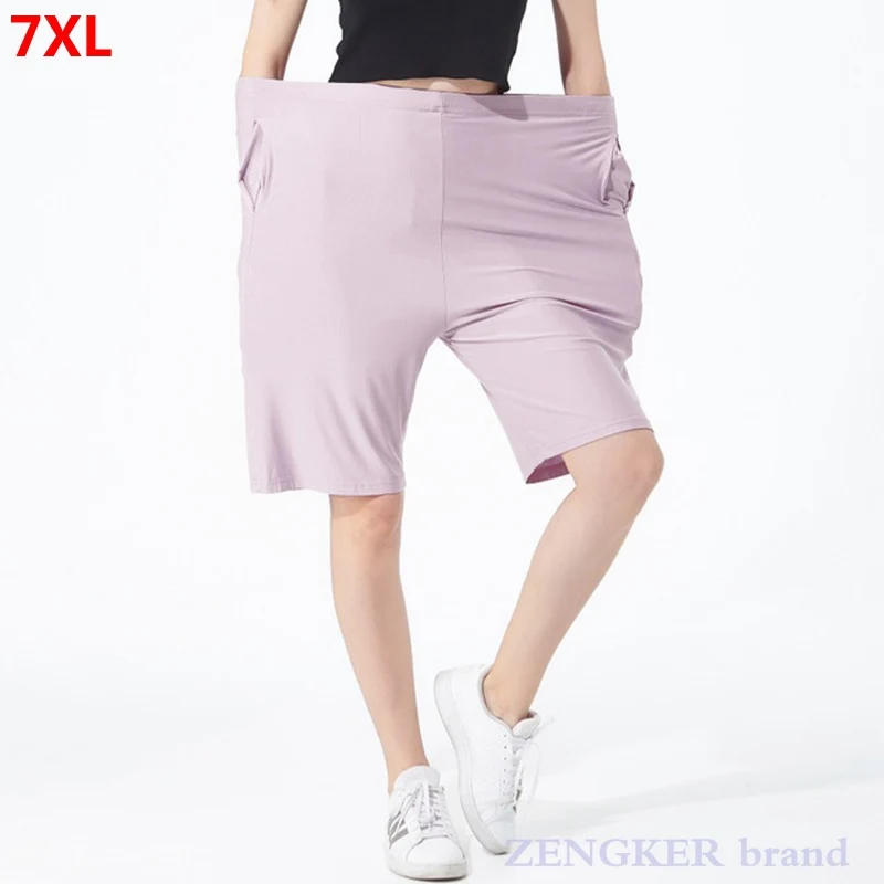 Женские летние домашние шорты Экстра больших размеров хлопковые 7XL 6XL 5XL тонкие