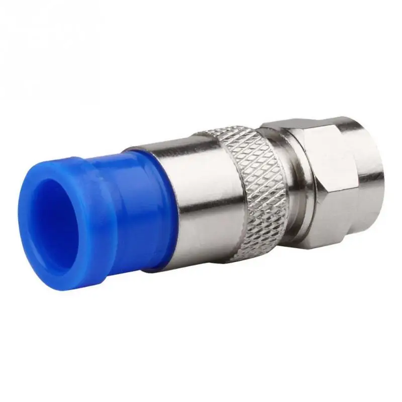 

Rg6 F Type Connector Coax Coaxial Compression Fitting 20 Pack (Blue)