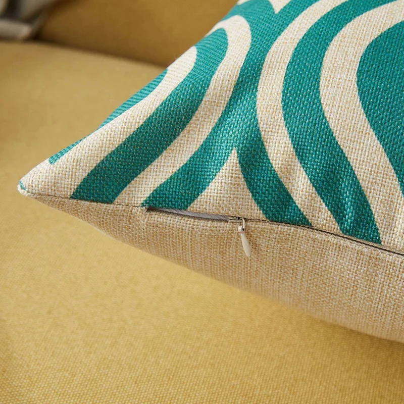 

10 Pcs Cushion Cover Decorative Square Throw Pillow Cases for Sofa Bedroom, 6 Pcs A & 4 Pcs B