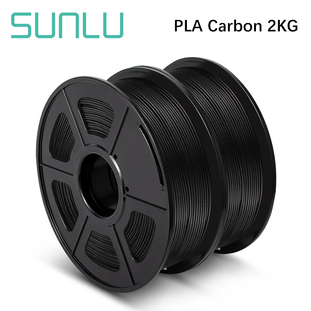 

SUNLU PLA Carbon Fiber 2kg 3D Printer Filament PLA CarbonTolerance +-0.02MM 1kg / Spool 1.75mm Hardness PLA Carbon Filament