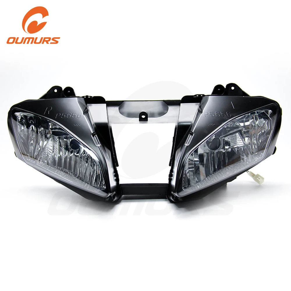 

OUMURS Motorcycle Front Head Light Lamp Assembly Headlight Bracket For Yamaha YZFR6 YZF R6 yzf r6 2006 2007 Clear Lens Motorbike