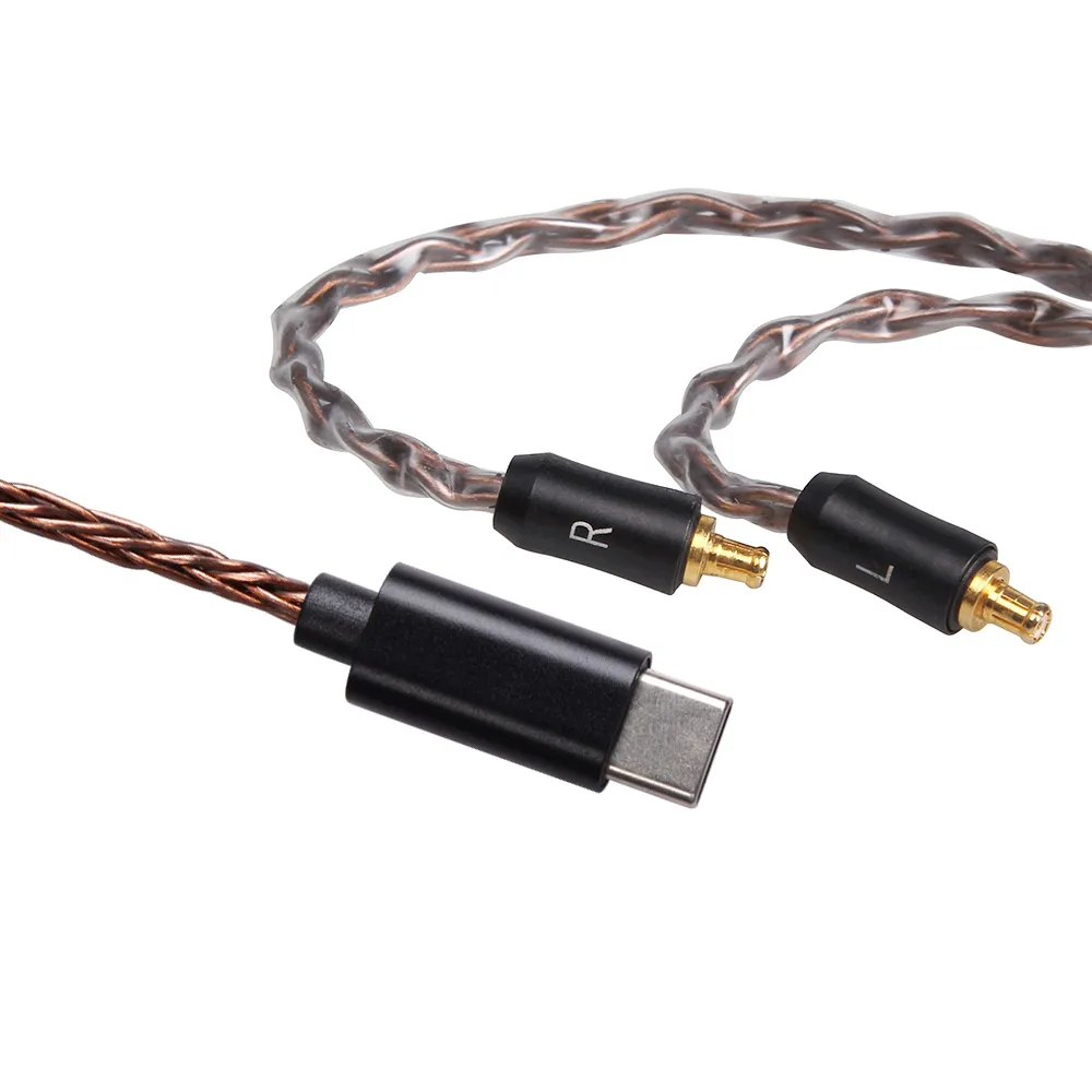 FDBRO 8 ядер посеребренный кабель для наушников MMCX 2PIN A2DC обновление провода наушников Тип C сбалансированный MMCX кабель для SE846 IM1/IM2/X6