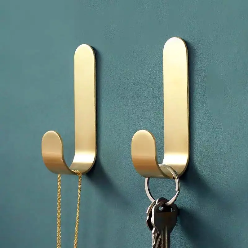 

Brass Wall Hanger Hanging Bathroom Accessories rod Hooks For Hanging Clothes Hat Scarf Key Wall Decoration