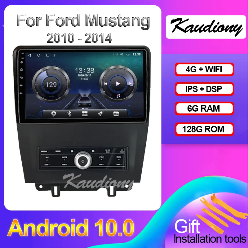 Автомагнитола Kaudiony Автомобильная Мультимедийная система на Android 10 1 6 + 0 ГБ с