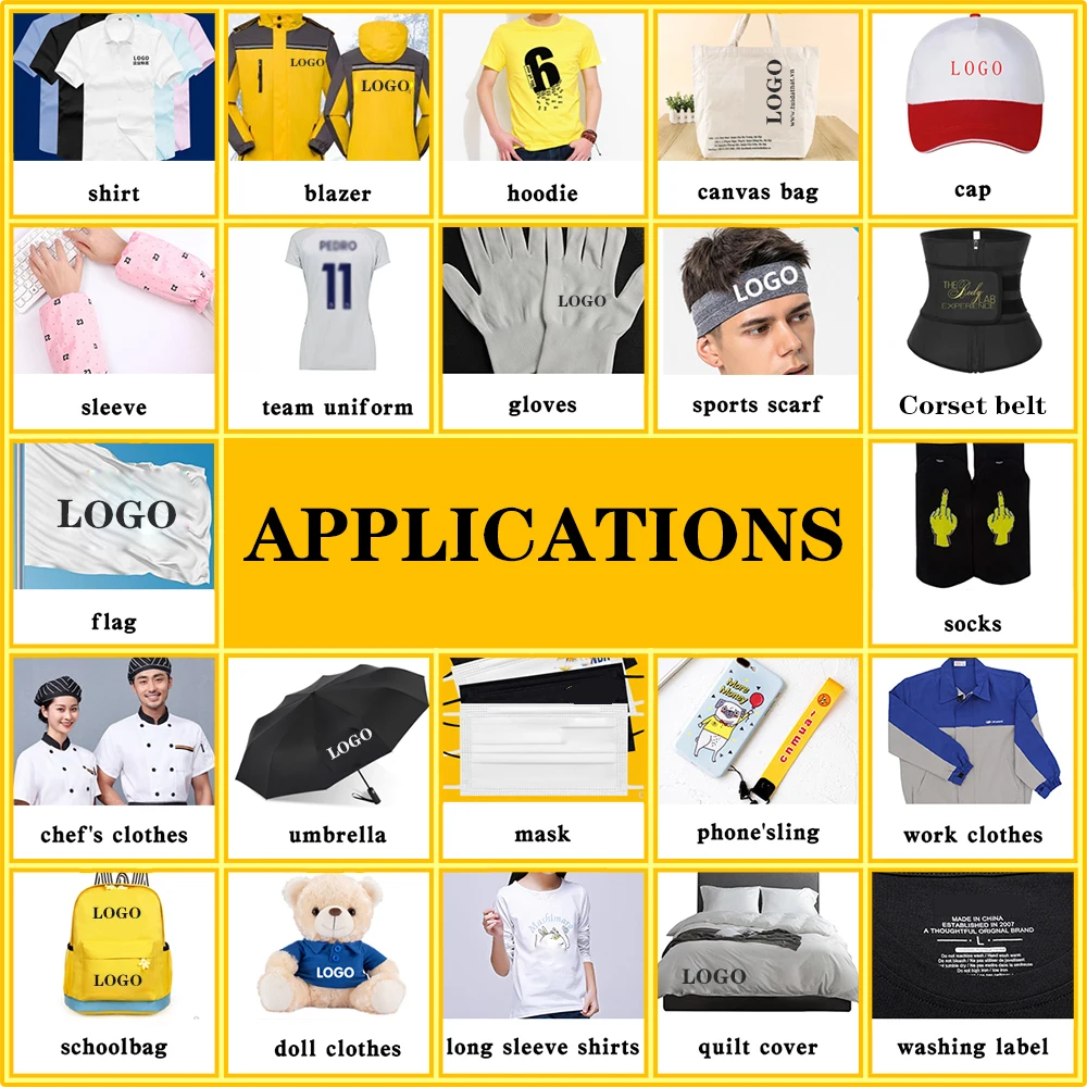 Индивидуальные брендовые наклейки с логотипом на ткани высококачественные