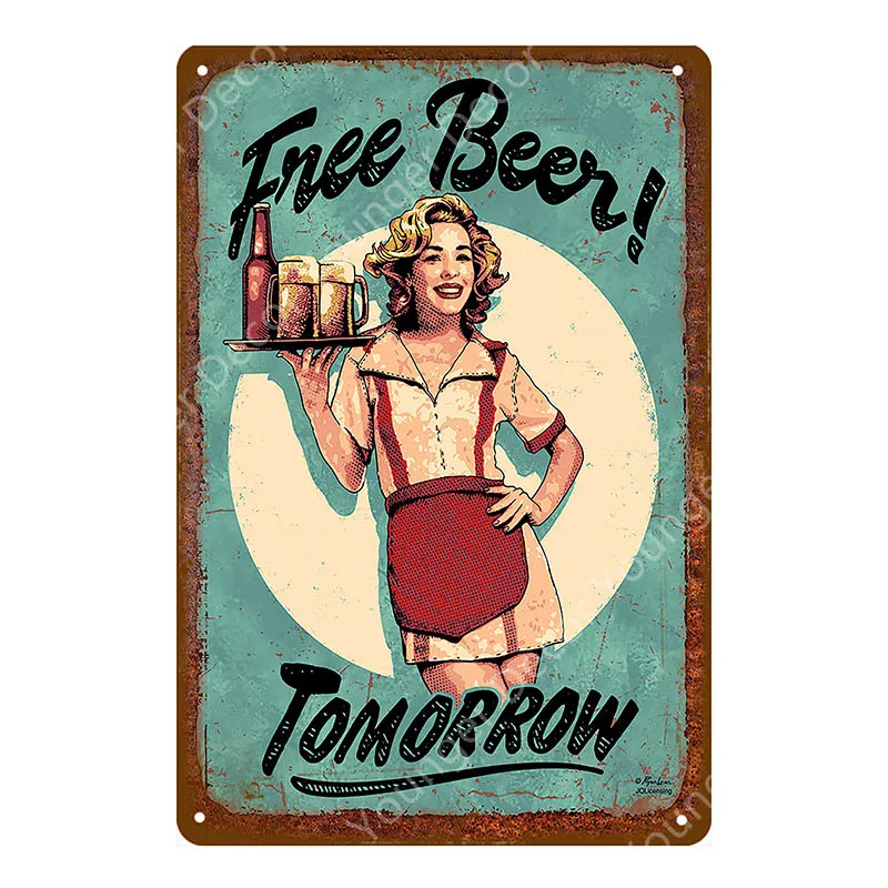 

Alcohol Drink Beer Tin Sign Vintage Metal Tin Plate Painting Decoration Rust Shabby Wall Plaques Decor Bar Kitchen Crafts Signs