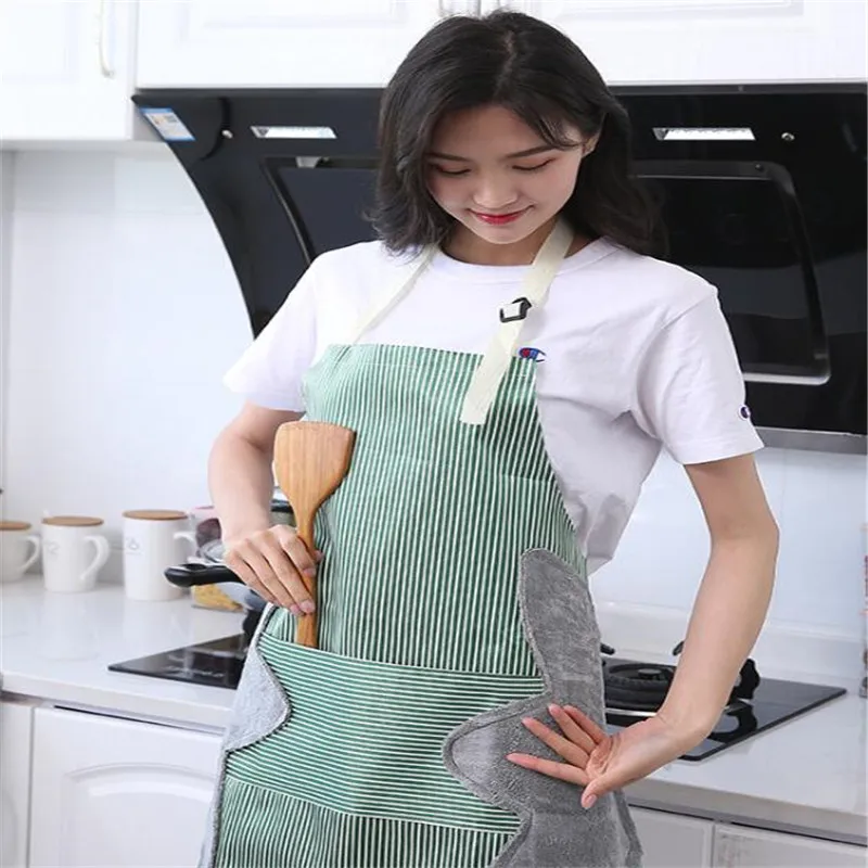 Fashion Kitchen Apron For Woman Cooking Baking Restaurant Apron Waterproof Home Cleaning Tools Thickening Aprons Bibs Kitchen