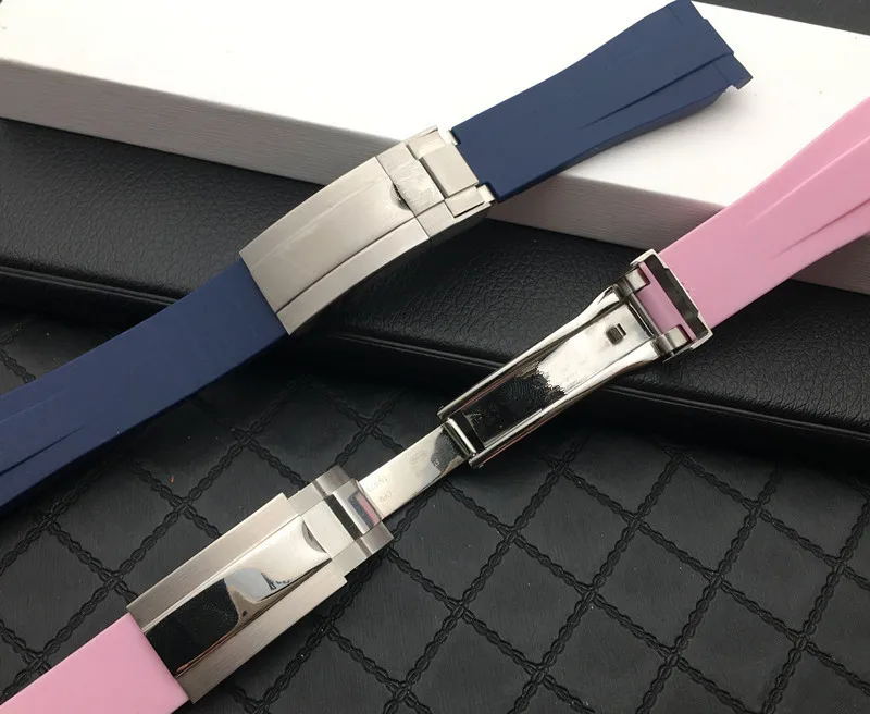 Ремешок силиконовый для наручных часов резиновый Комбинированный браслет с