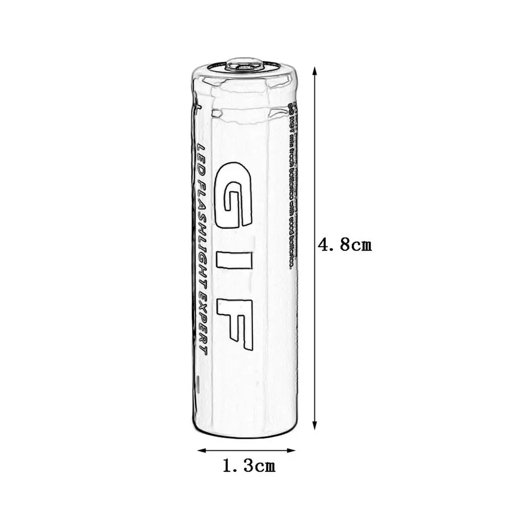 4 шт./компл. 14500 батарея 3 7 V 2500mAh перезаряжаемая liion для светодиодного фонарика