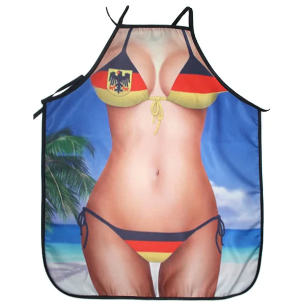 Забавный Новинка фартуки для приготовления еды Кухня барбекю фартук галстук