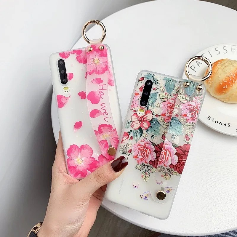 

3D Flowers Phone Case For Xiaomi Redmi 9C 9A 10X Note 9 T K30 K20 CC9e Mi 9 CC9 A3 10 Lite Poco F2 X2 M2 Pro Max Wristband Cover