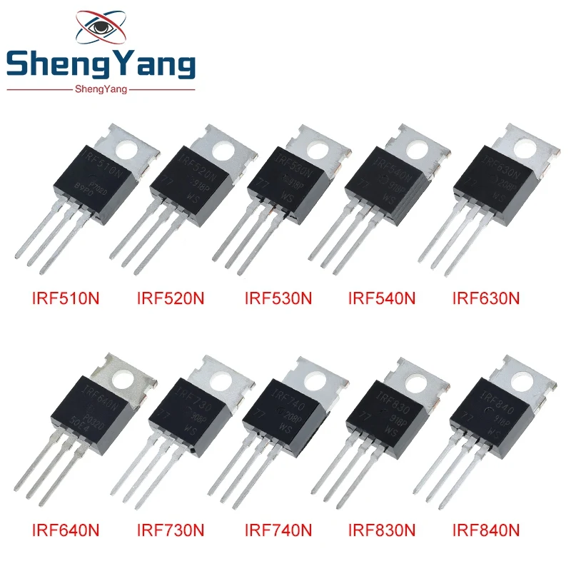 ТРАНЗИСТОР IRF510 IRF520 IRF530 IRF540 IRF630 IRF640 IRF730 IRF740 IRF830 IRF840 TO 220 TO220 10 шт.|Интегральные схемы|