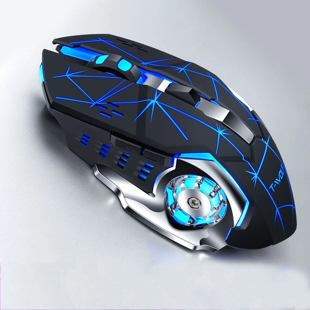 T WOLF Q13 беспроводная мышь портативная Bluetooth 4 0 перезаряжаемая Бесшумная Ga mi ng RF 2