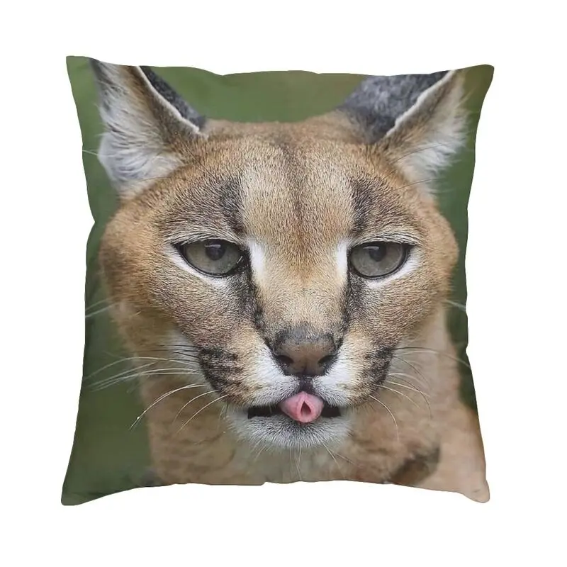 

Handsome Big Floppa Meme Pillow Covers Sofa Caracal Cat Nordic Cushion Cover Car Pillowcase