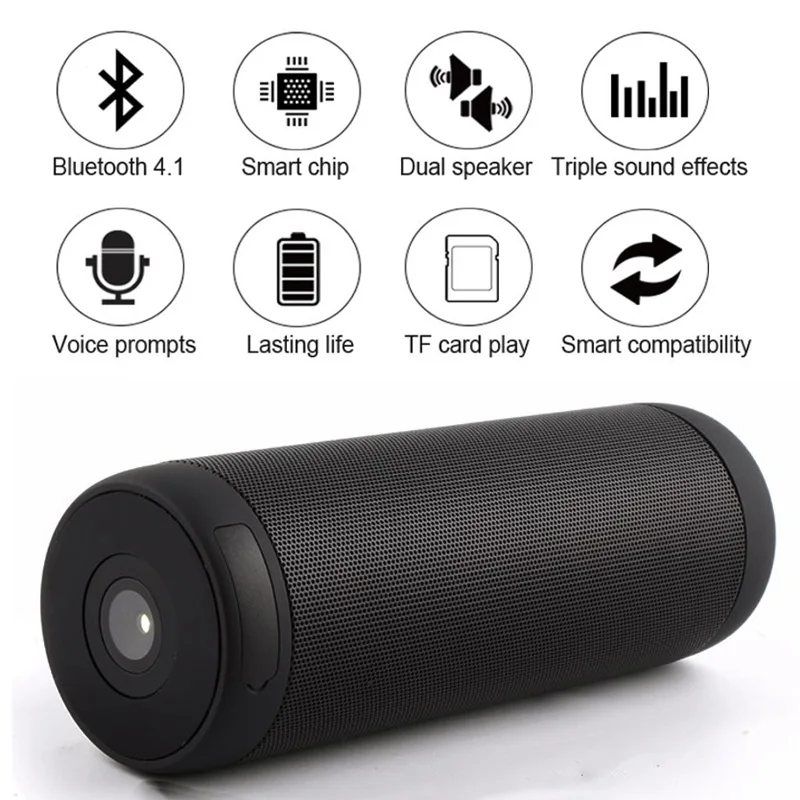 Портативный беспроводной Bluetooth стерео SD карта fm-динамик для смартфонов планшетных ПК# T2
