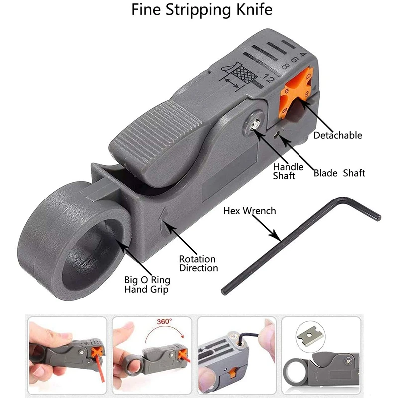 network cable repair tool kit set rj45 rj11 cat6 cable tester test crimper crimping maintenance stripper tool kit free global shipping
