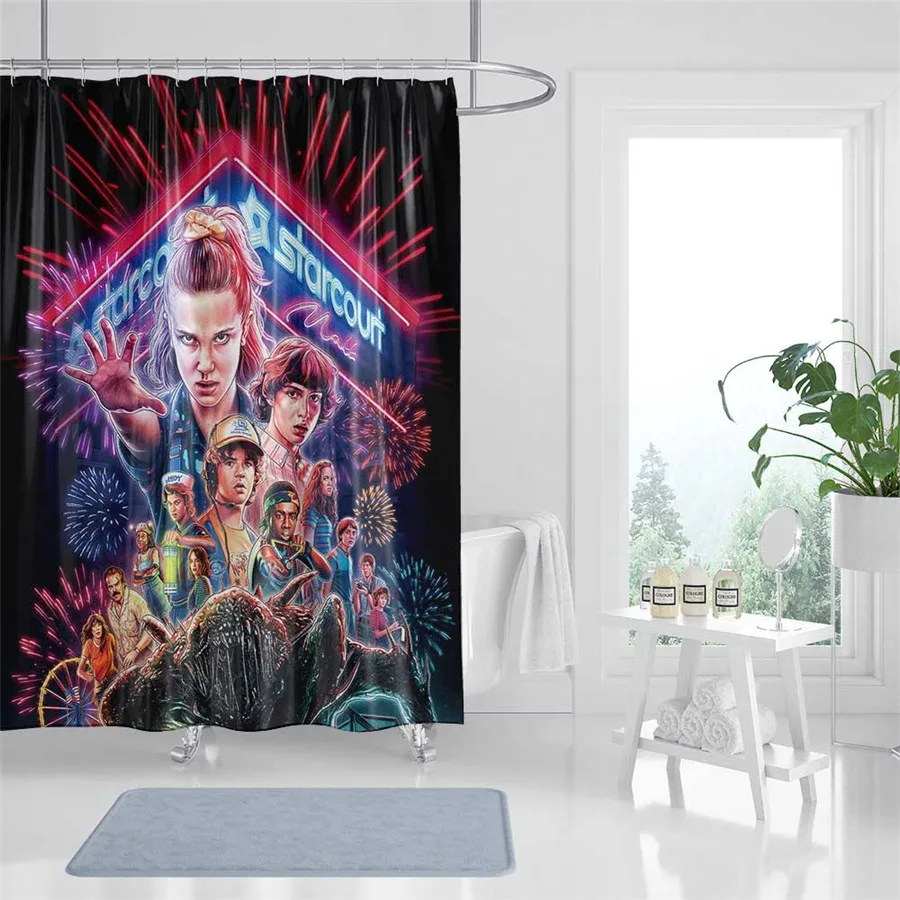 3D очень странные дела занавеска для пляжного душа Ванная комната