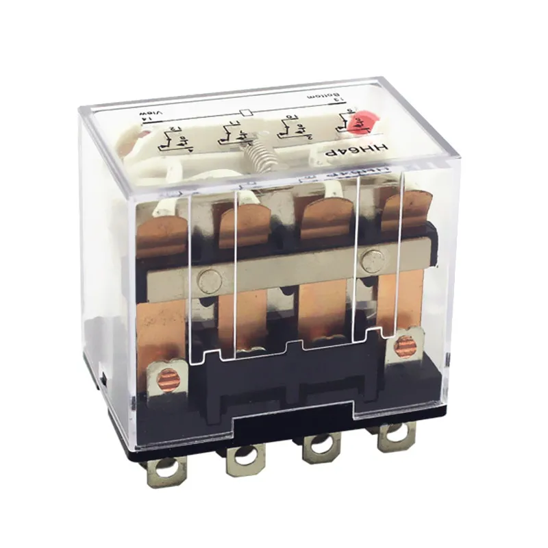 LY4 реле (5 шт.) Серебряное Контактное LY4N-J JQX-13F HH64P rele AC DC 12 В 24 220 ac 10A reles w/ PTF-14A |
