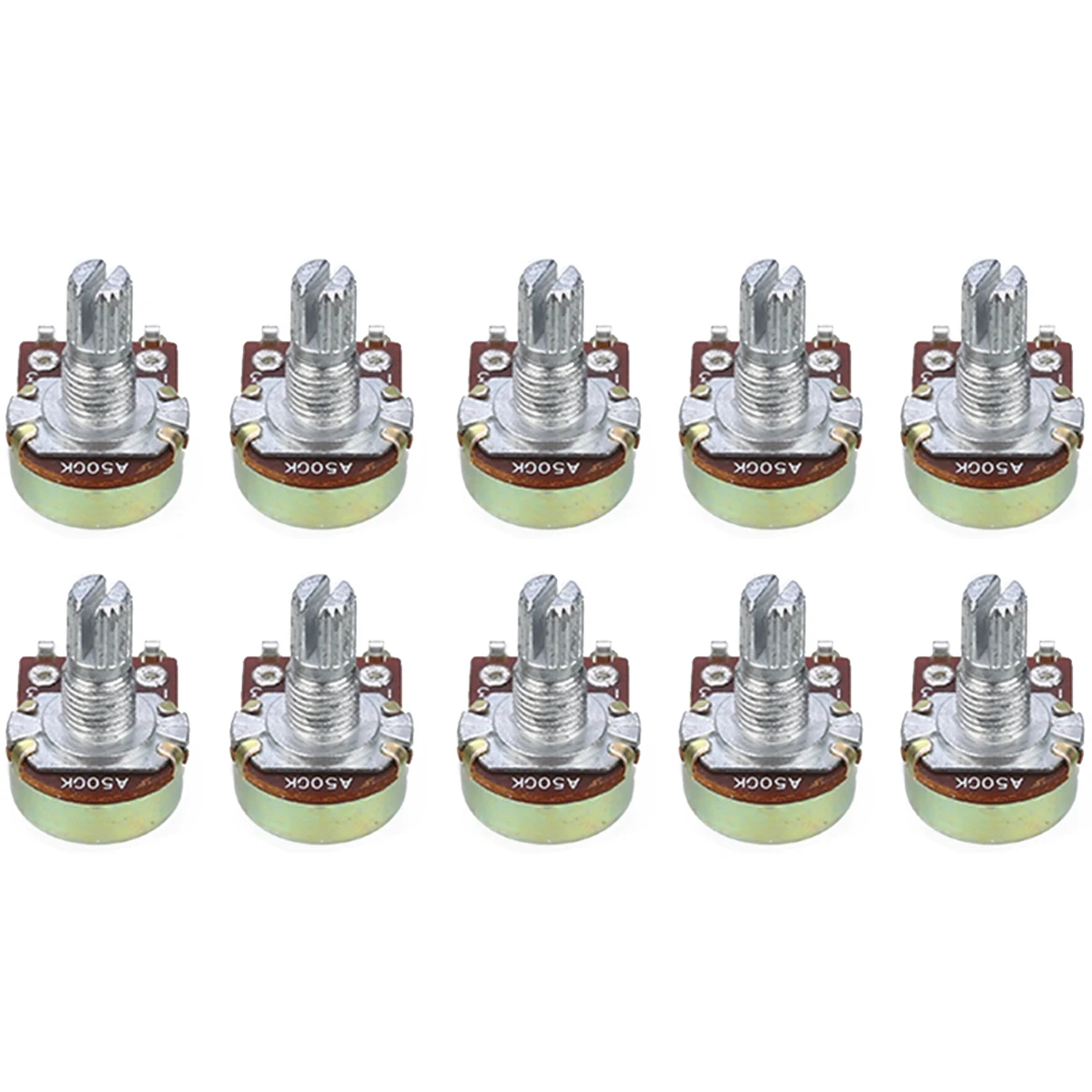 Мини-гитарный тональный потенциометр A500K с коротким раздельным валом 10 шт. | Спорт