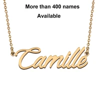 cursive initial letters name necklace for camille birthday party christmas new year graduation wedding valentine day gift