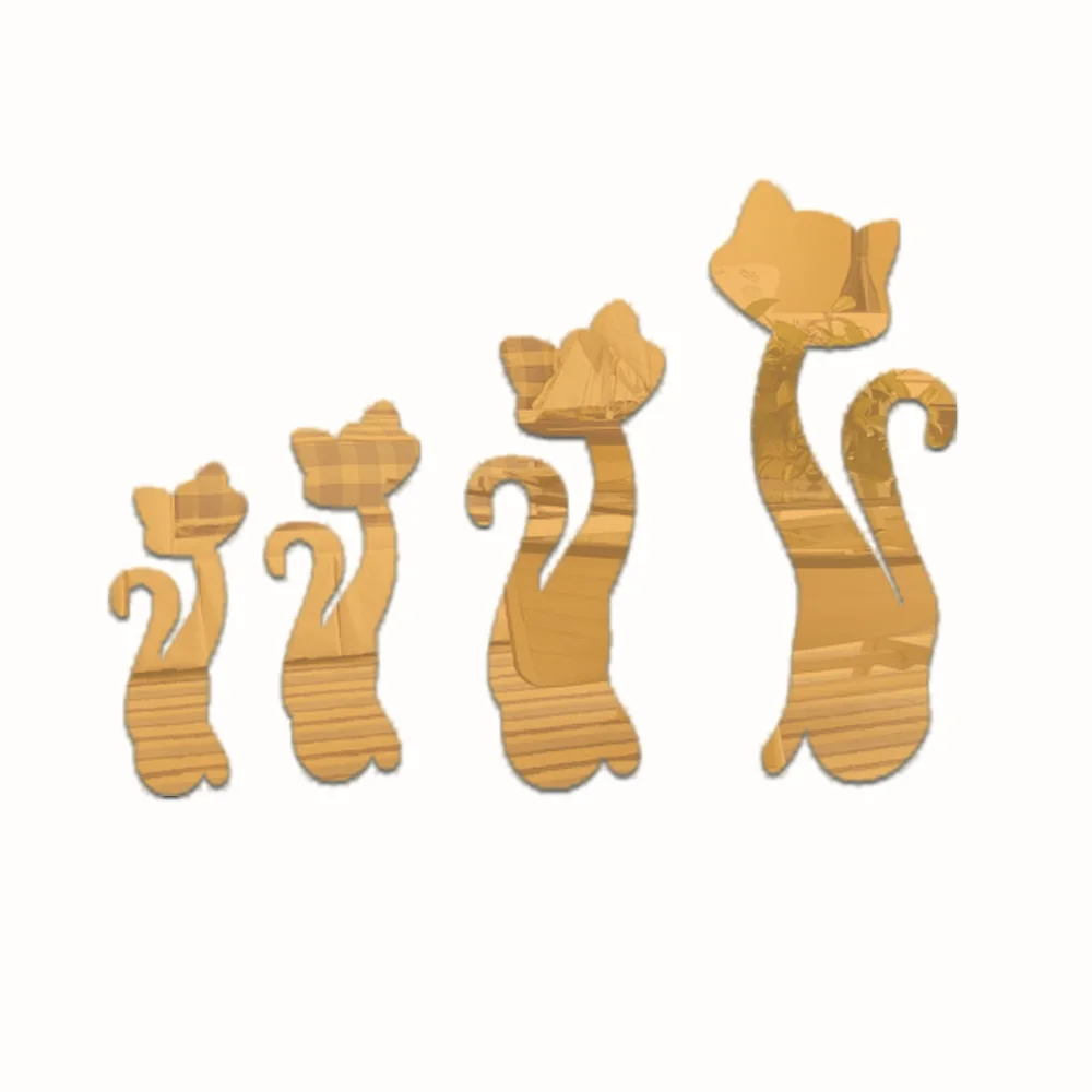 

JM014 Cartoon Cat self adhesive Acrylic Mirror Wall Sticker Home Decor