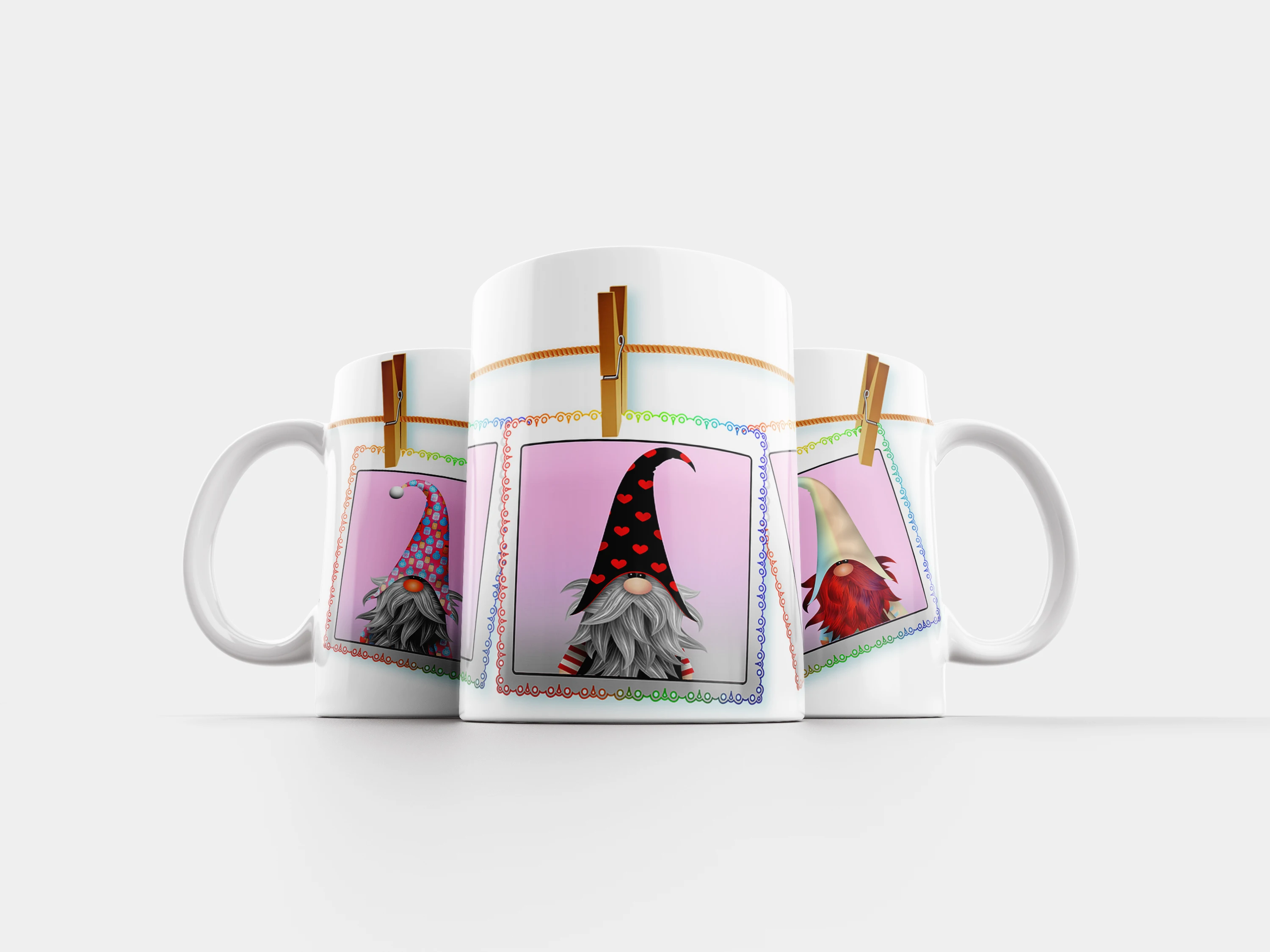 Кружка &quotВалентина гном поляроид фотографий линия одежды&quot 320 мл | Дом и сад