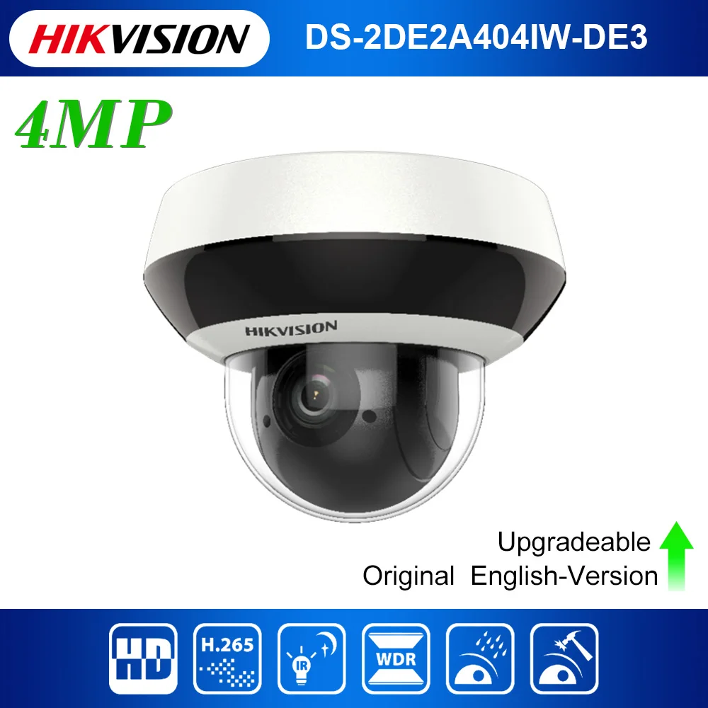 

New Original Hikvision DS-2DE2A404IW-DE3 PTZ 2-Inch IR POE 4MP 4X Powered By Darkfighter Network Speed Dome Camera