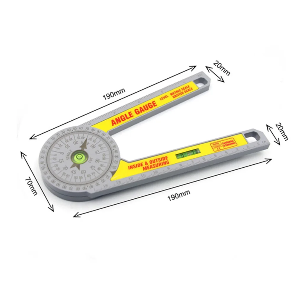 

360 Degree Calibration Miter Saw Protractor Angle Finder Miter Gauge High Accuracy Angle Finder Goniometer Measuring Ruler