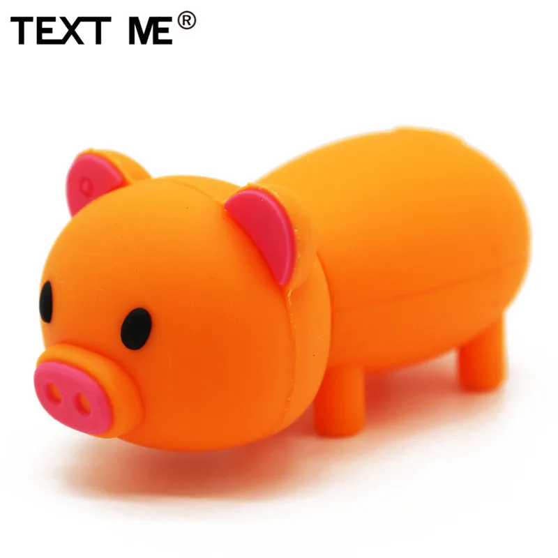 TEXT ME 64 Гб 4 цвета милый поросенок nodel usb флеш-накопитель usb 2,0 4 ГБ 8 ГБ 16 ГБ 32 ГБ флеш-накопитель
