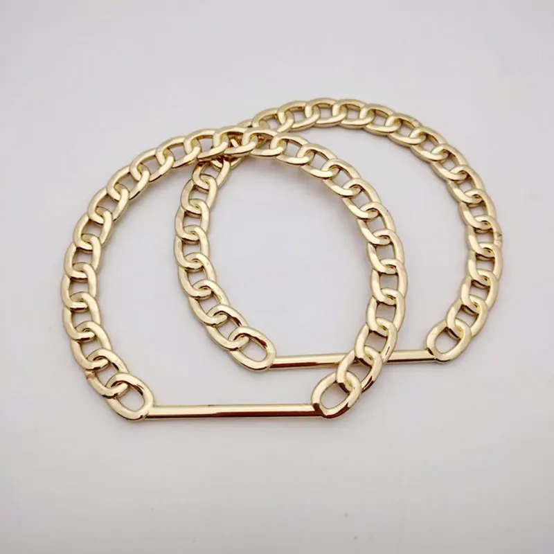 

Detachable Replacement Handle Golden Vintage Circle Bag Handle Simple All-match Bag Accessory Women Bag Straps Handbag Chain