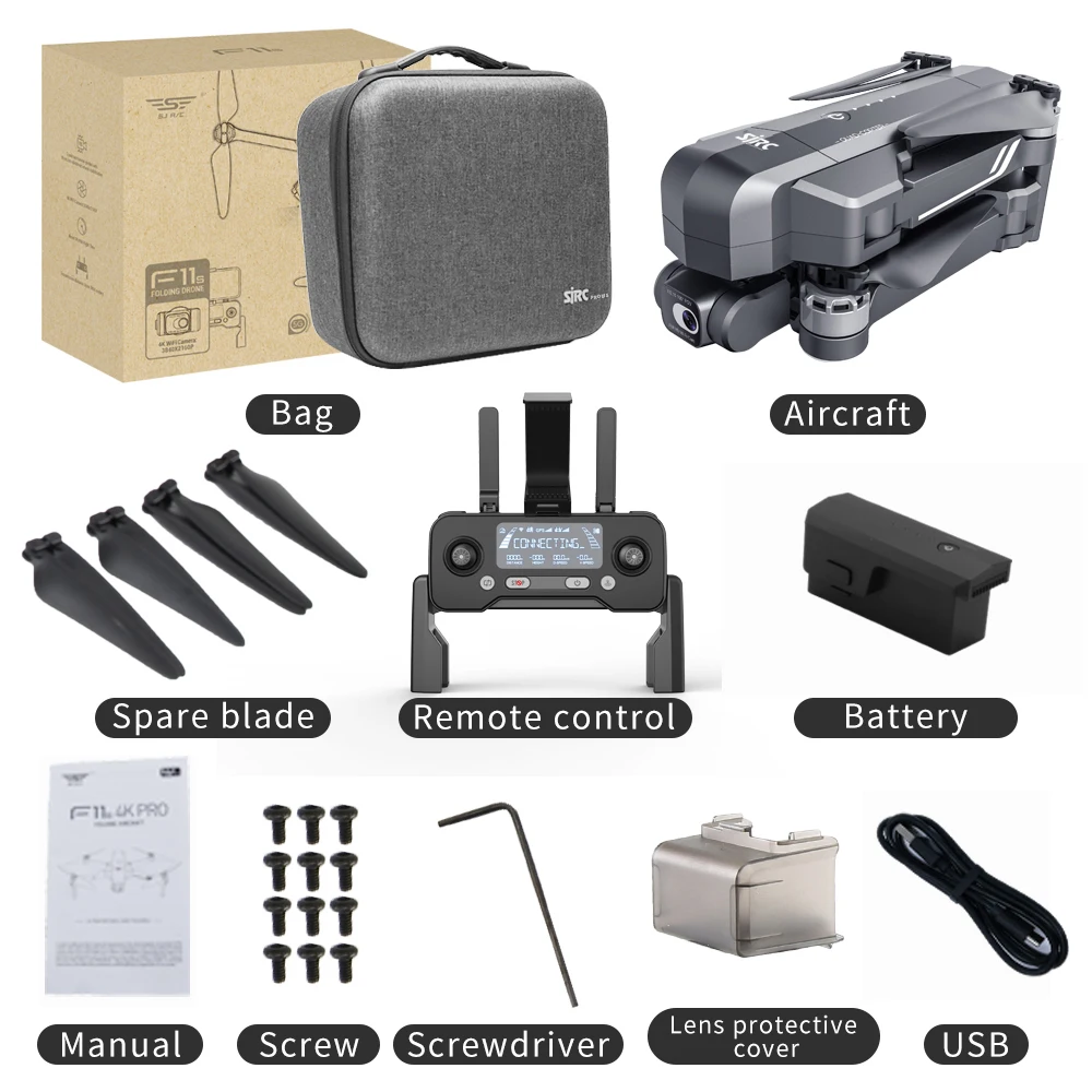 f11s 4k pro gps drone camera 2 axis anti shake gimbal brushless quadcopter fpv 5g 3km 26mins flight rc helicopter hd camera dron free global shipping