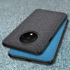 Чехол Ikrsses для OnePlus 7T, роскошный чехол из искусственной кожи с твердой задней частью, мягкий простой тканевый чехол для OnePlus 7T Pro, тканевый чехол с текстурой