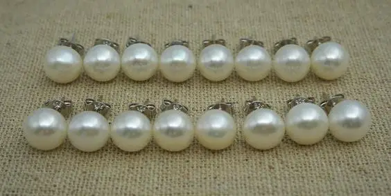 Серьги-гвоздики из серебра 925 пробы с пресноводным жемчугом 6-11 мм | Украшения и