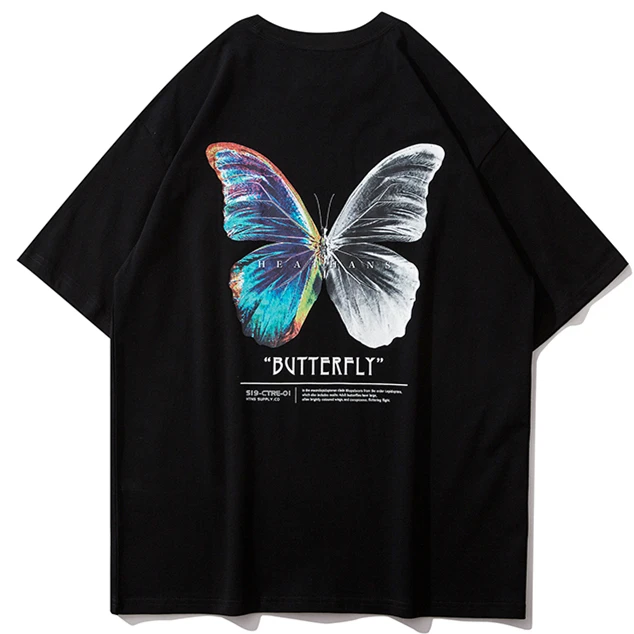 Мужская футболка в стиле хип-хоп цветная с бабочкой ретро новинка 2020 уличная