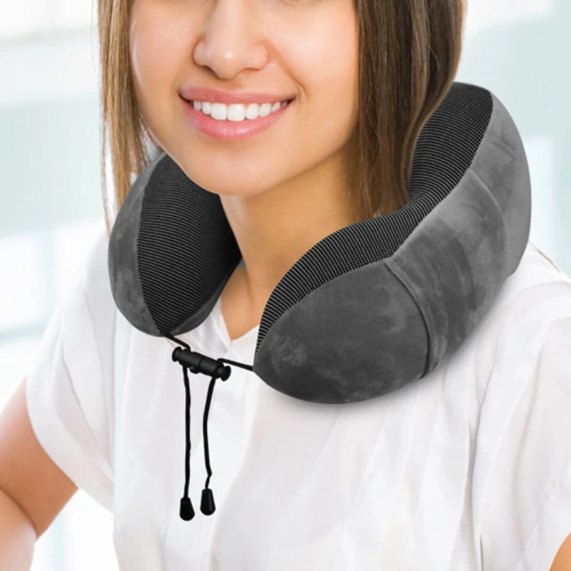 

Storage Memory Cotton U-shaped Pillow Portable Travel Neck Pillow Office Anti Fatigue Nap PillowComfortable