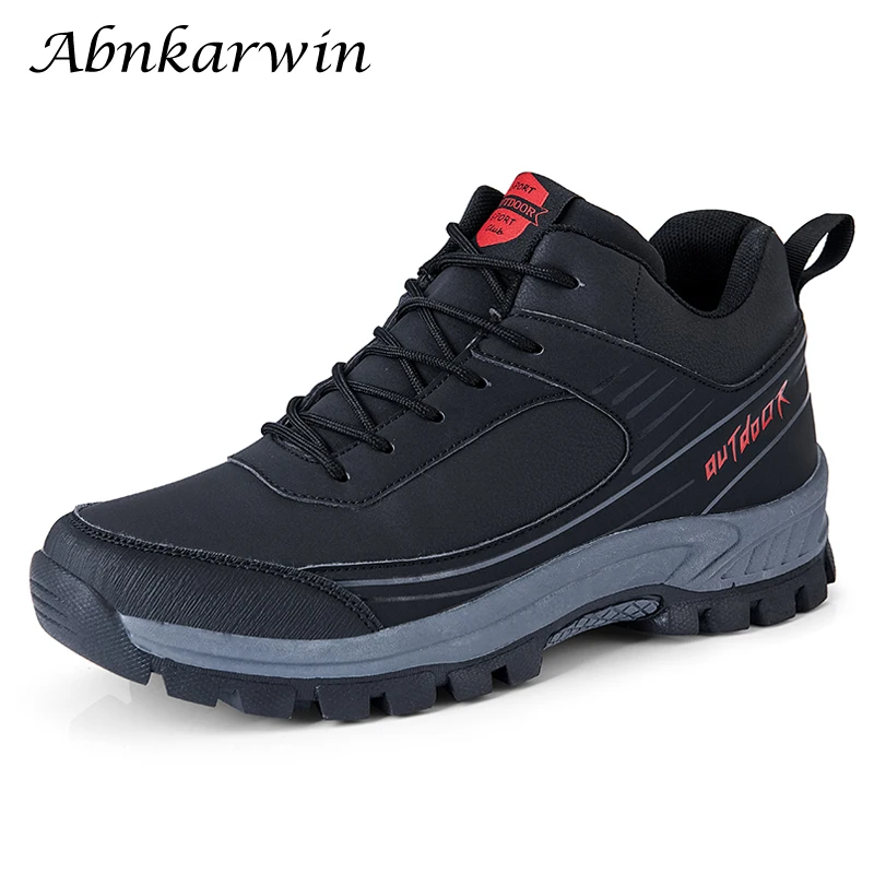 

Winter Men Ankle Outdoor Leather Hiking Shoes Boots Trekking Camping Treking Mountain Tracking Trecking Sneakers