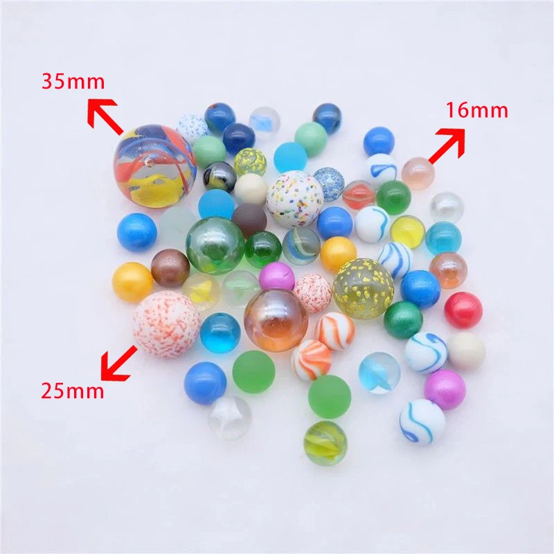 

10/20/50/100 шт Стекло мяч 16-35 мм кремово-консоли видео игры пинбол машины крупного рогатого скота маленькие шарики ПЭТ игрушки родитель-машинка ...